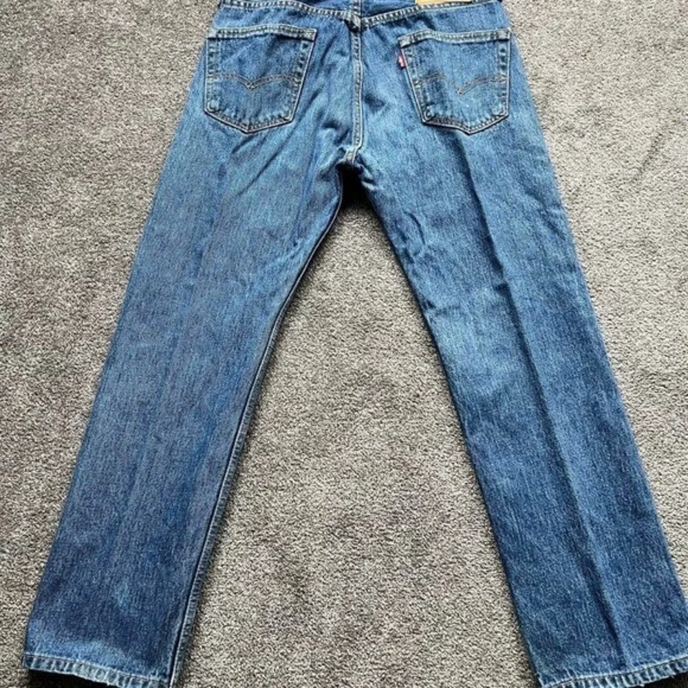 Levis 505 Regular Fit Straight Leg Blue Denim Jeans Mens 30x29